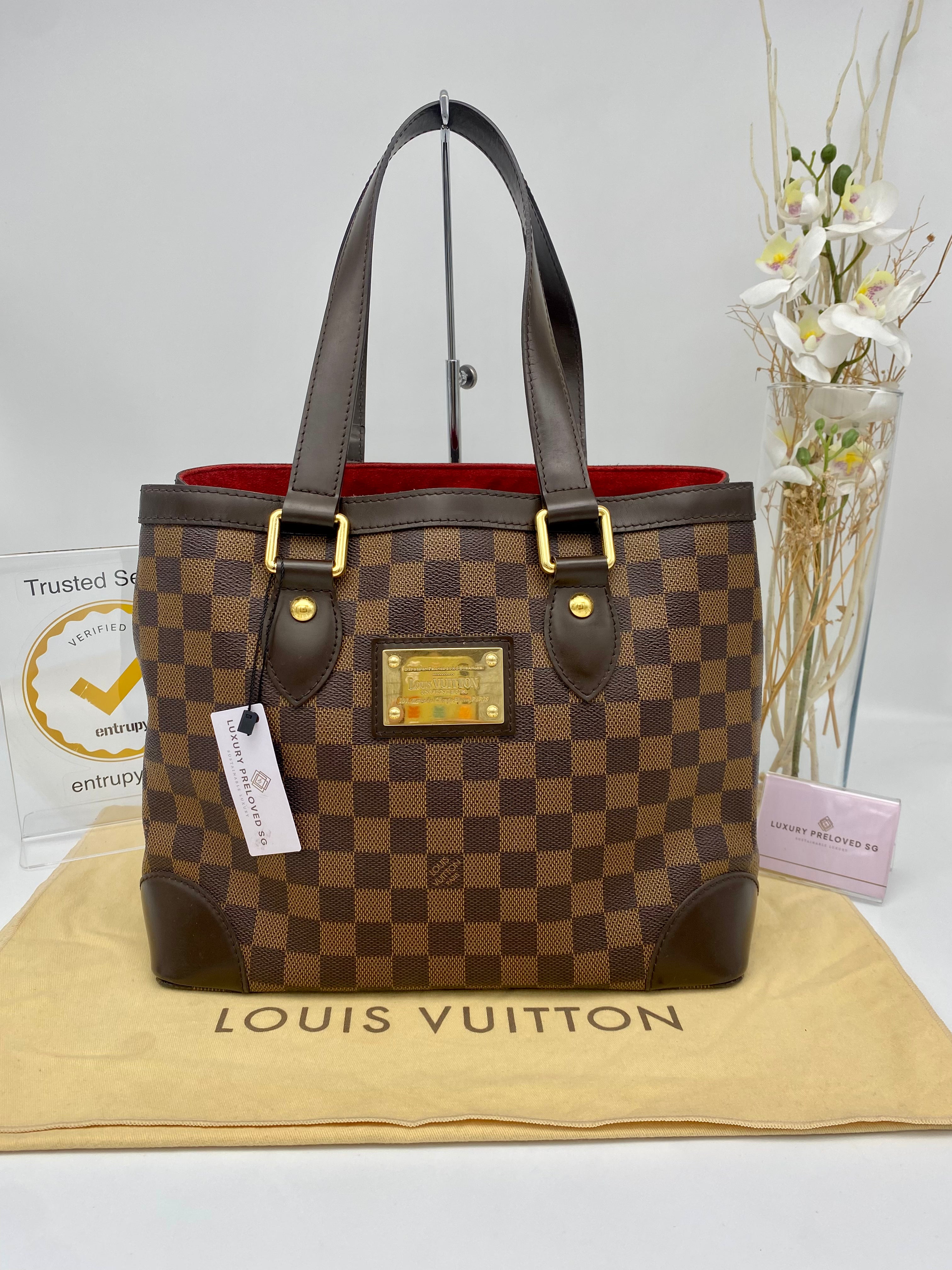 LOUIS VUITTON HAMPSTEAD PM DAMIER EBENE – Luxury Preloved SG