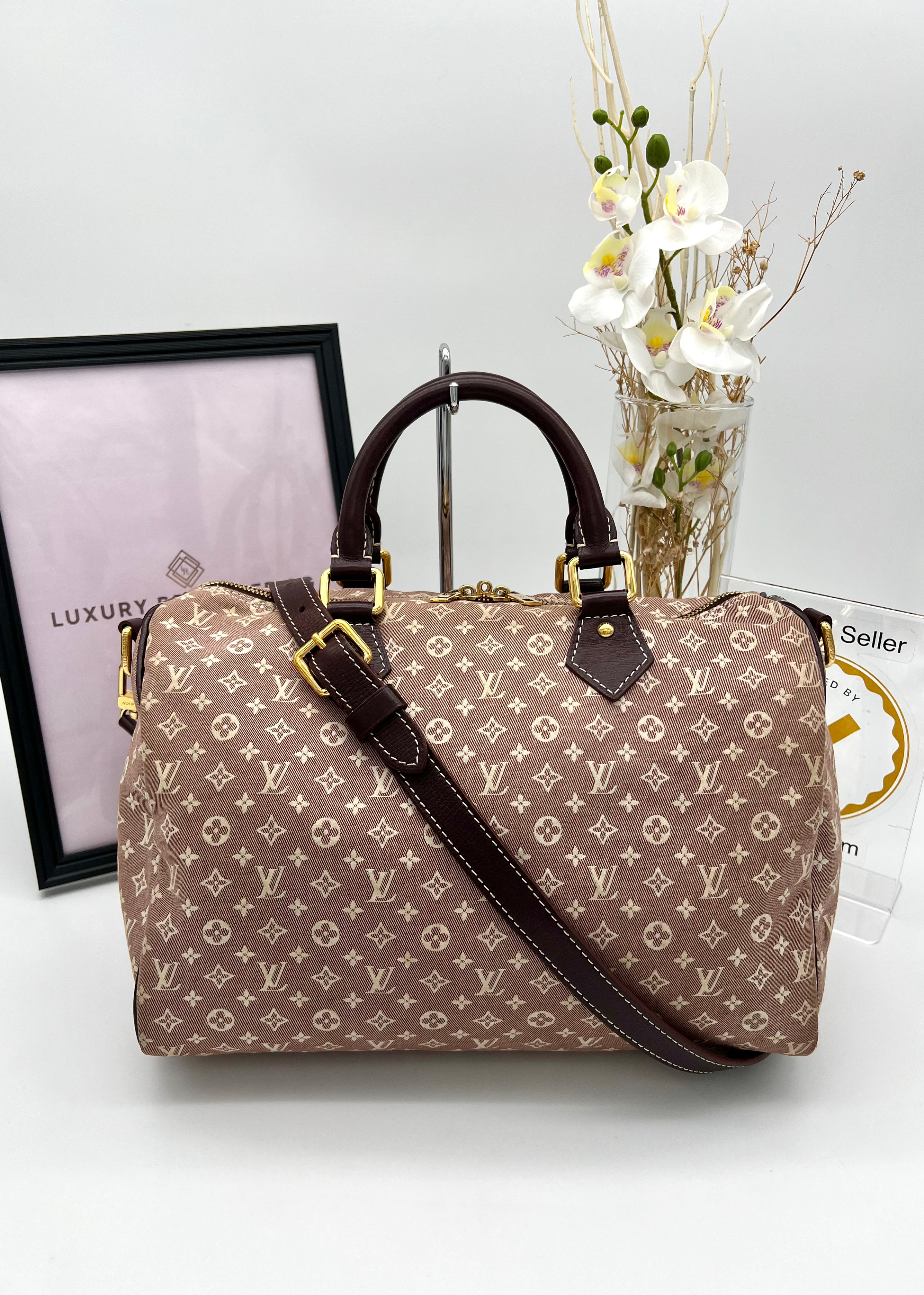 Louis Vuitton Mini Lin Speedy Bandouliere Satchel (Authentic Pre