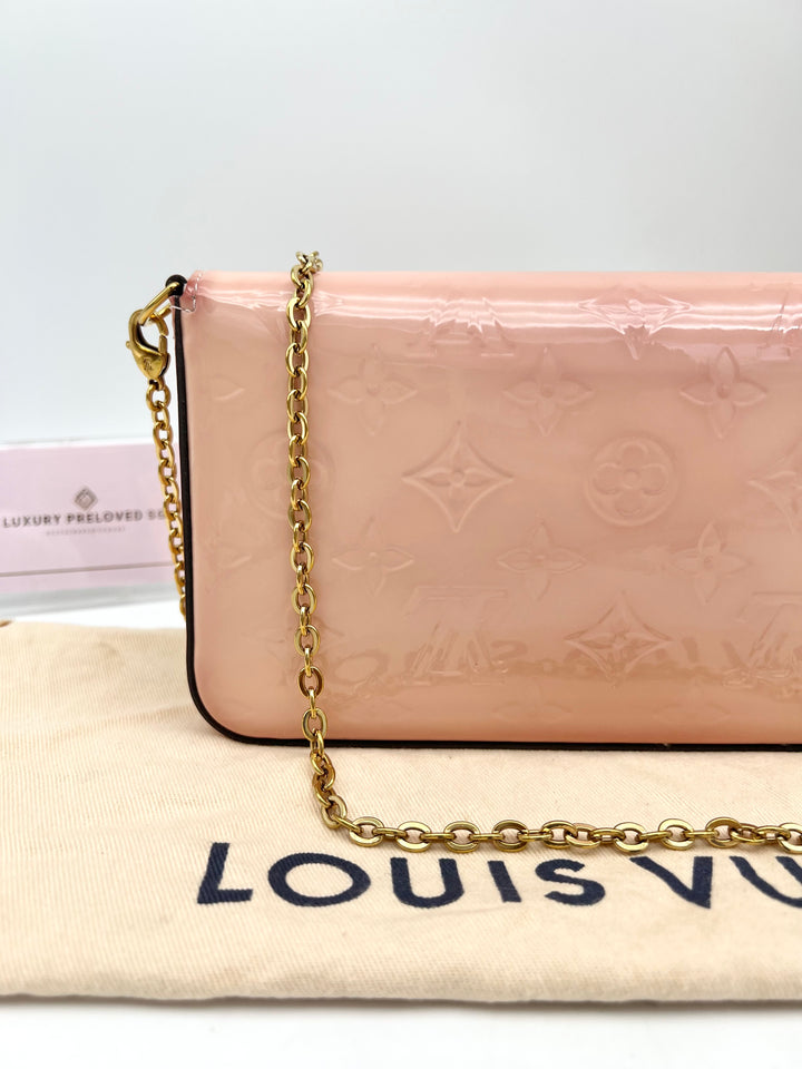 LOUIS VUITTON FELICIE IN PINK PATENT LEATHER
