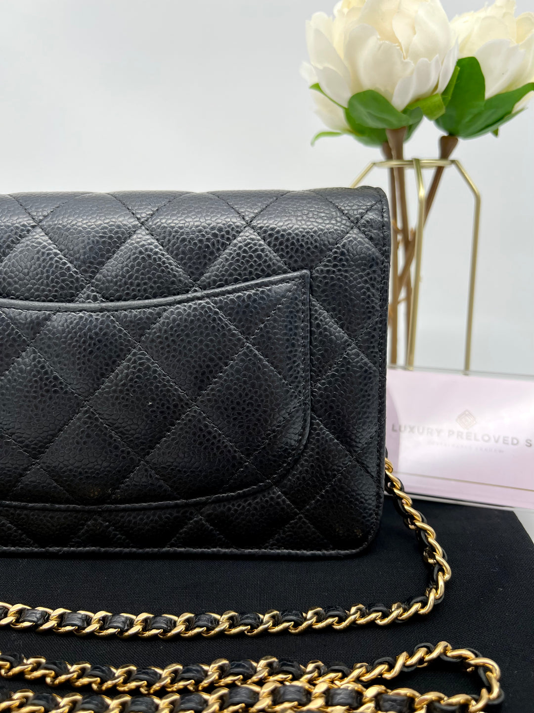 CHANEL CAVIAR WALLET ON CHAIN