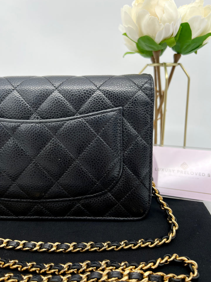 CHANEL CAVIAR WALLET ON CHAIN