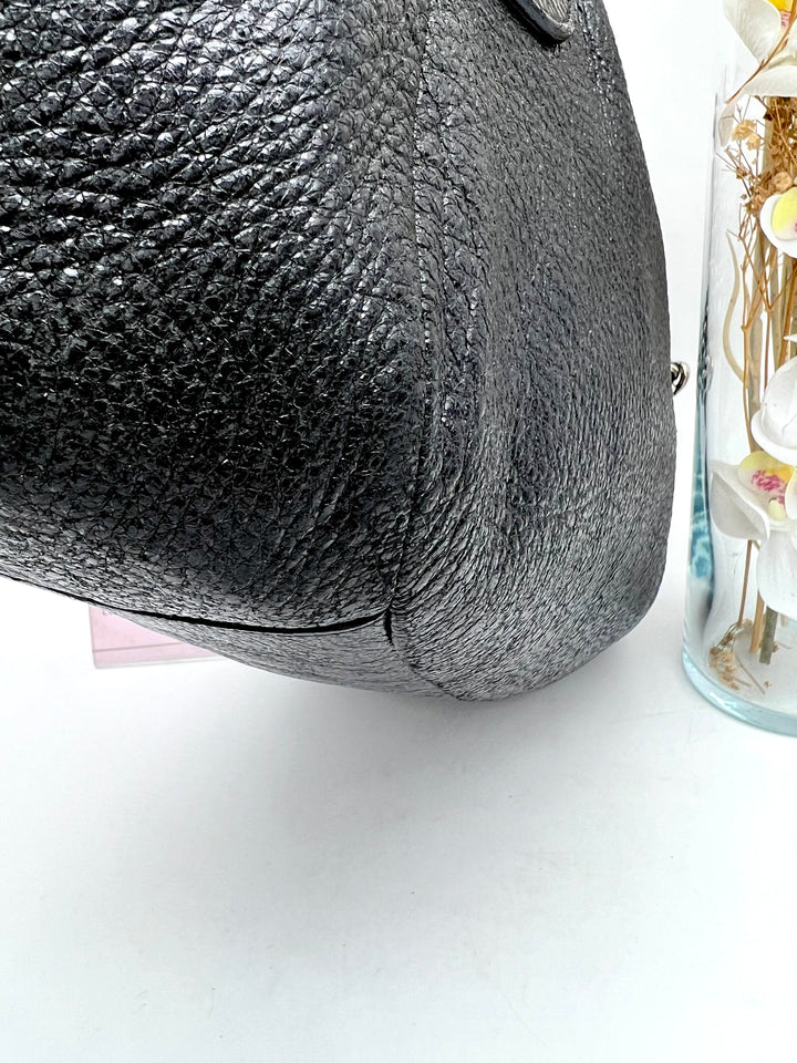 PRADA METALLIC CALF LEATHER CHAIN SHOULDER BAG