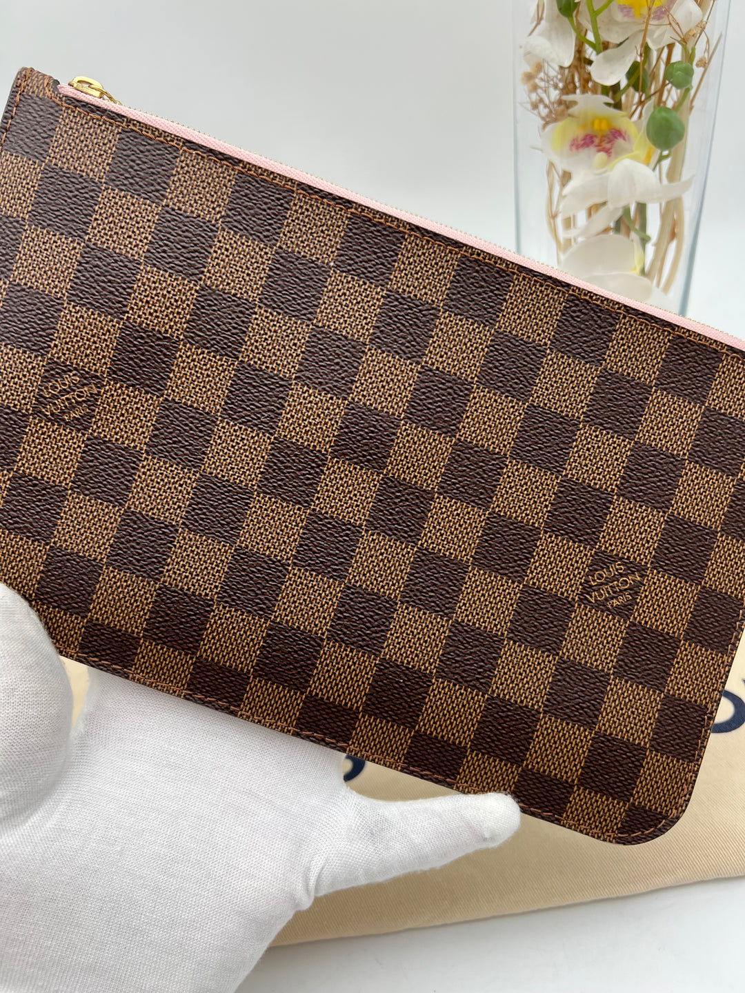 LOUIS VUITTON NEVERFULL MM DAMIER W/ POUCH (RFID)