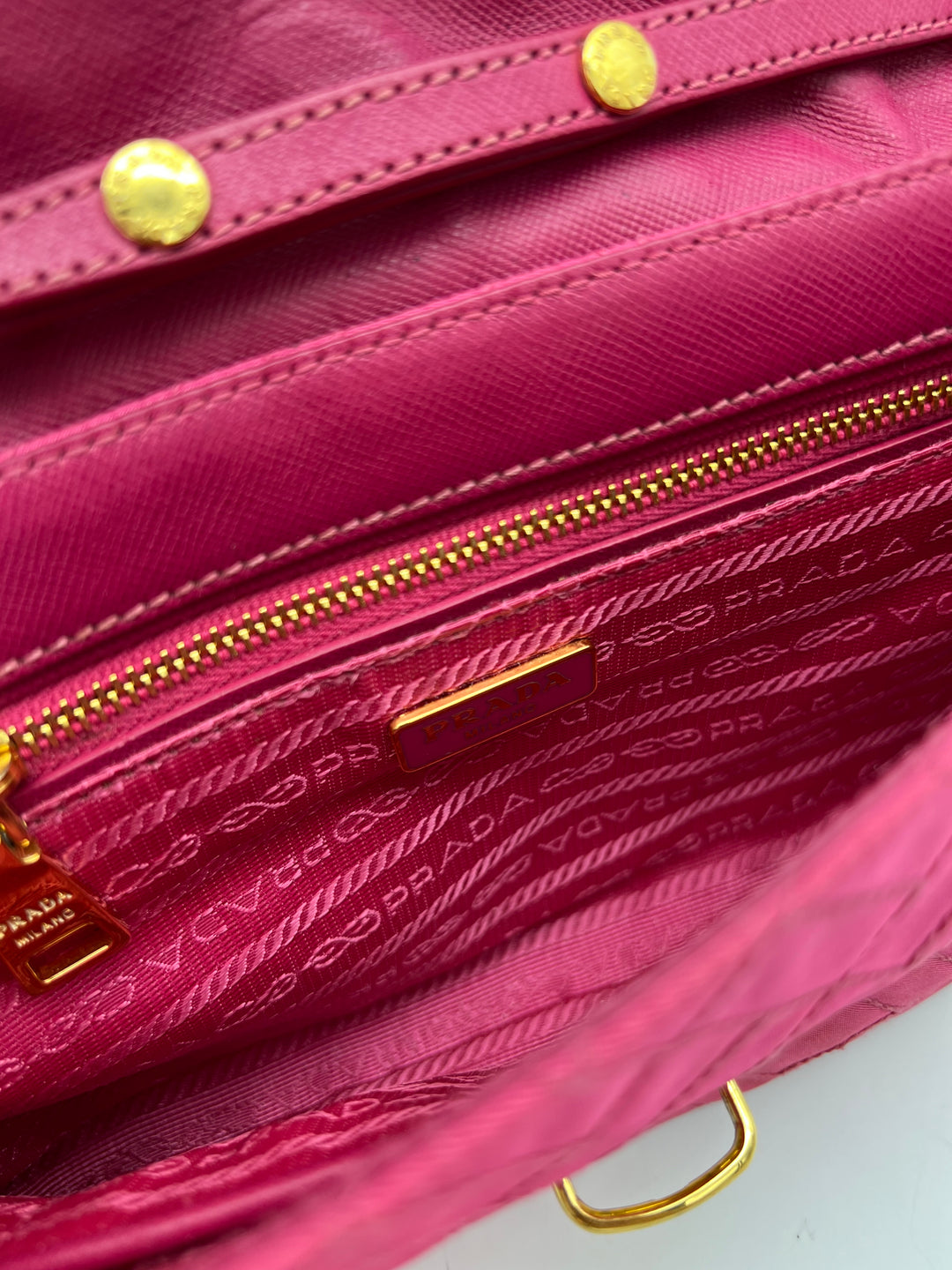 PRADA QUILTED NYLON CHAIN BAG