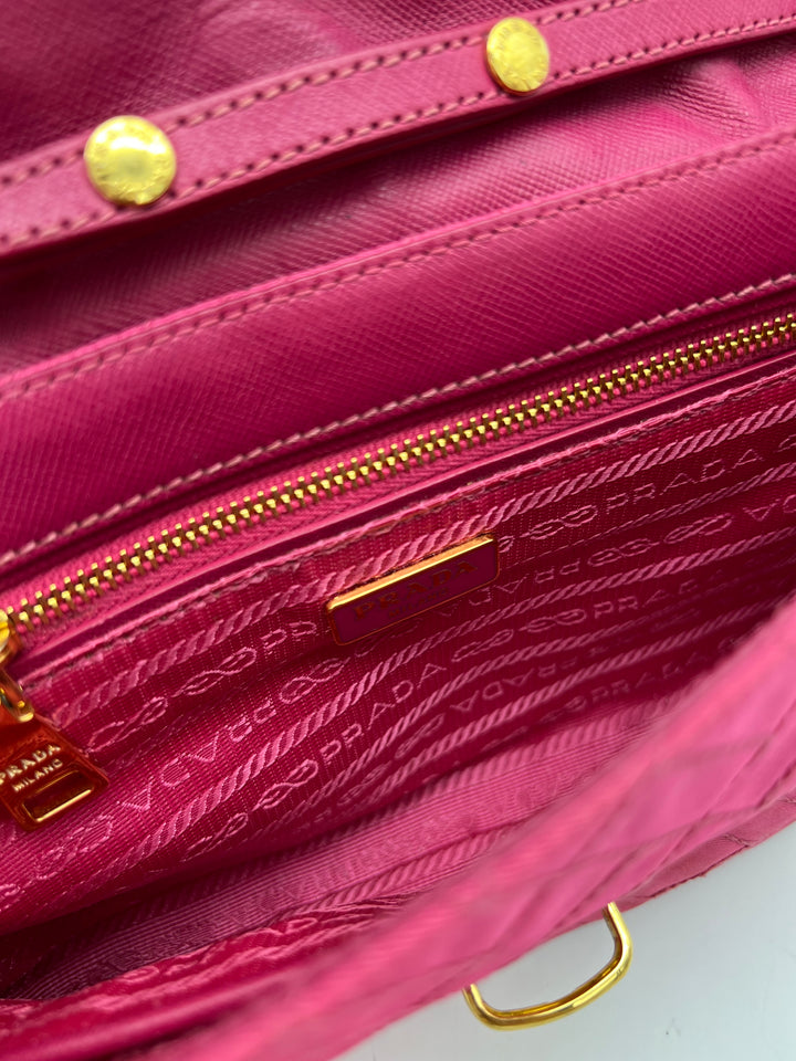 PRADA QUILTED NYLON CHAIN BAG