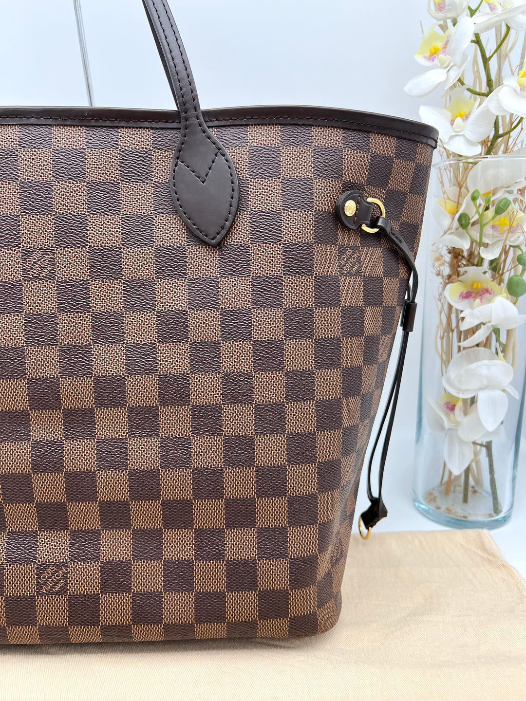 LOUIS VUITTON NEVERFULL MM DAMIER W/ POUCH (RFID)