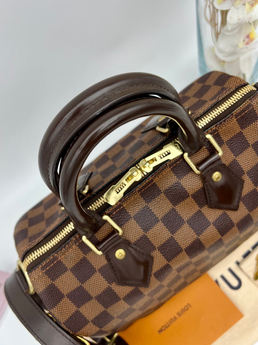 LOUIS VUITTON BANDOULIERE 25 DAMIER EBENE