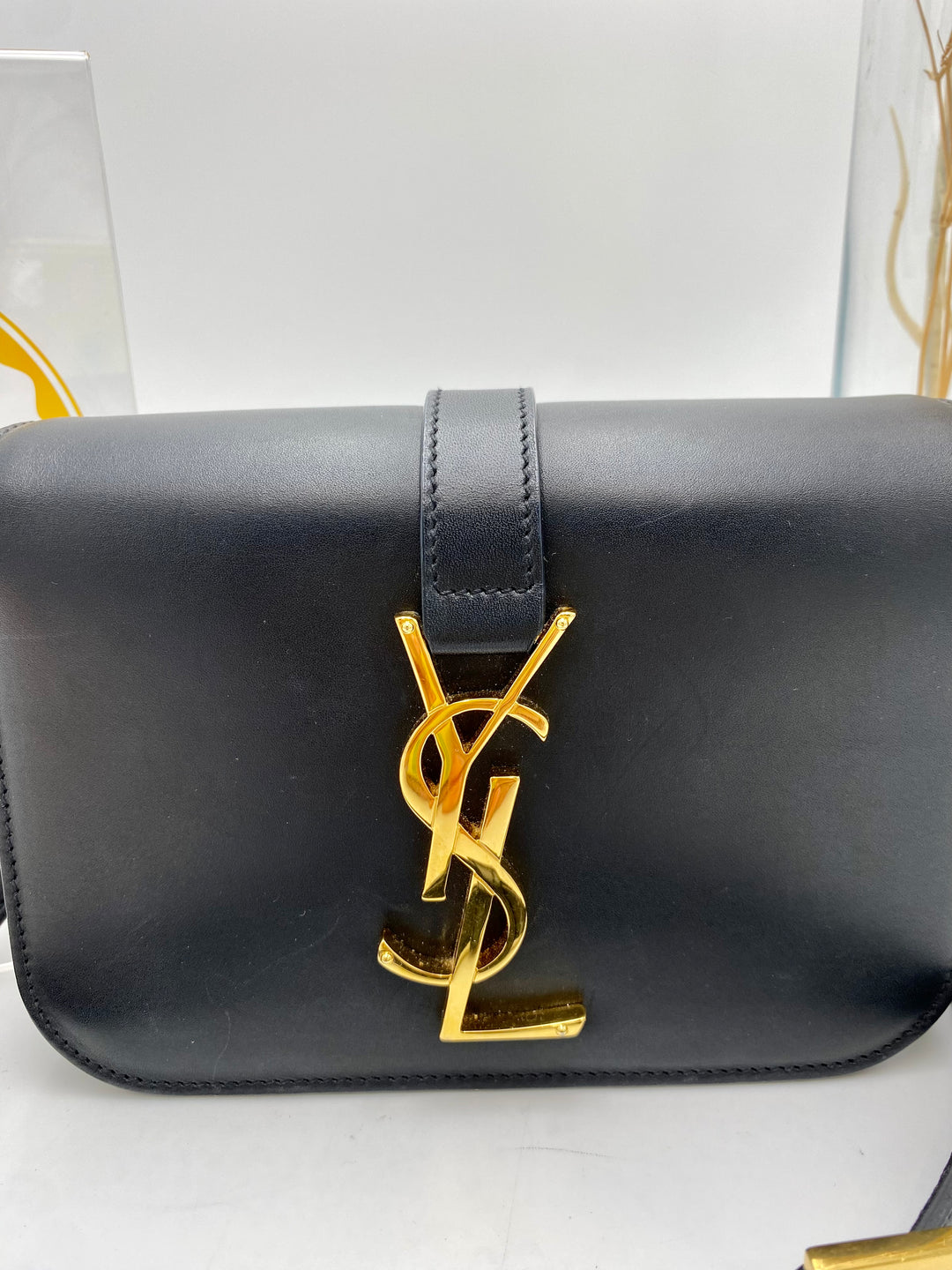 YVES SAINT LAURENT UNIVERSITE CALFSKIN MONOGRAM