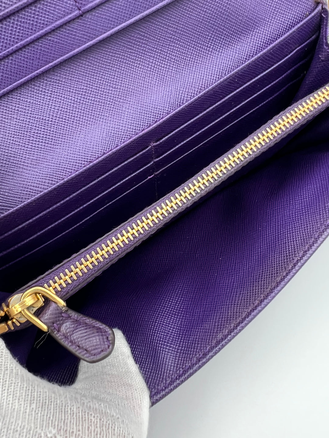 PRADA WALLET RIBBON SAFFIANO LEATHER