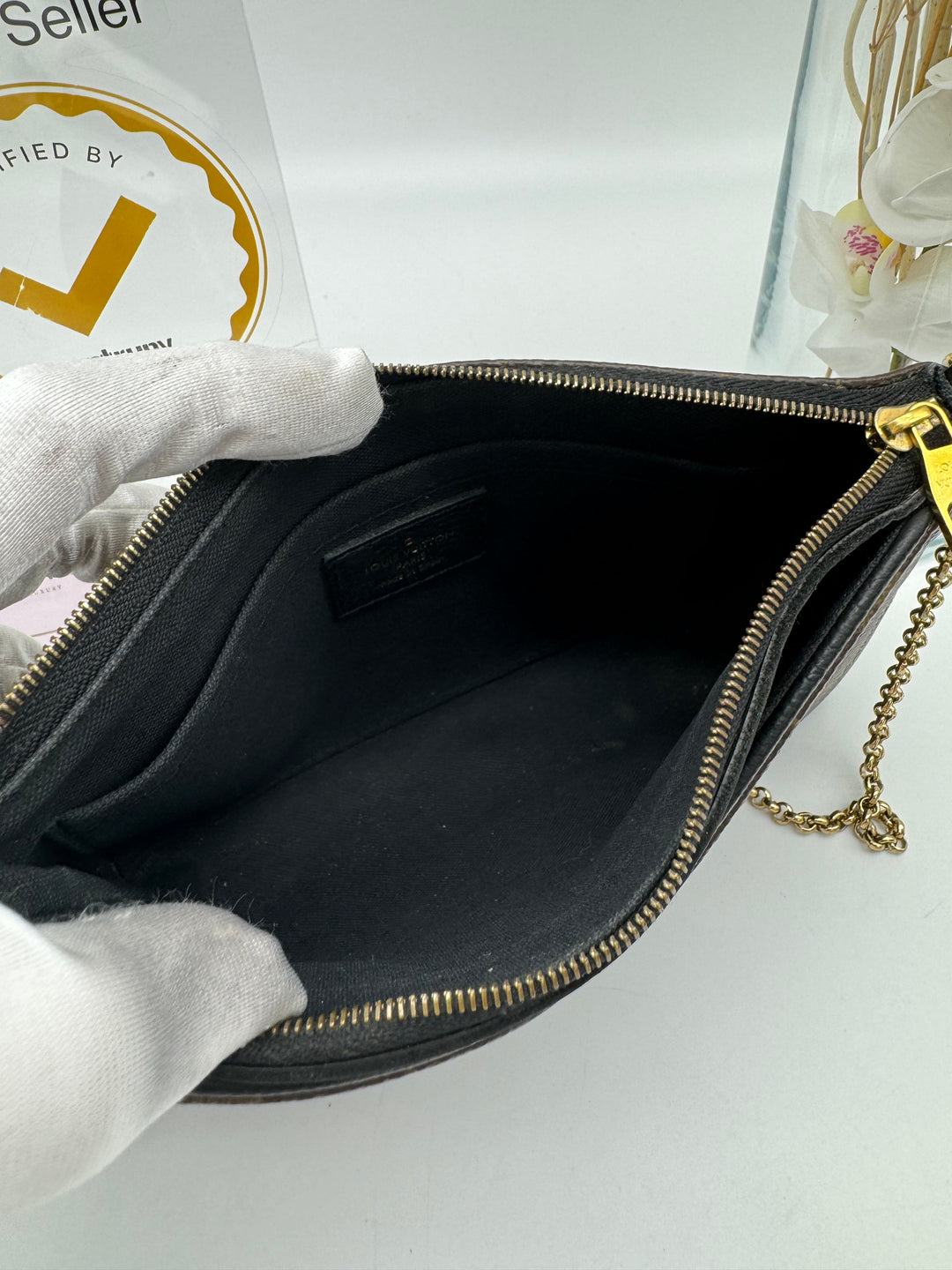 LOUIS VUITTON PALLAS NOIR SHOULDER BAG