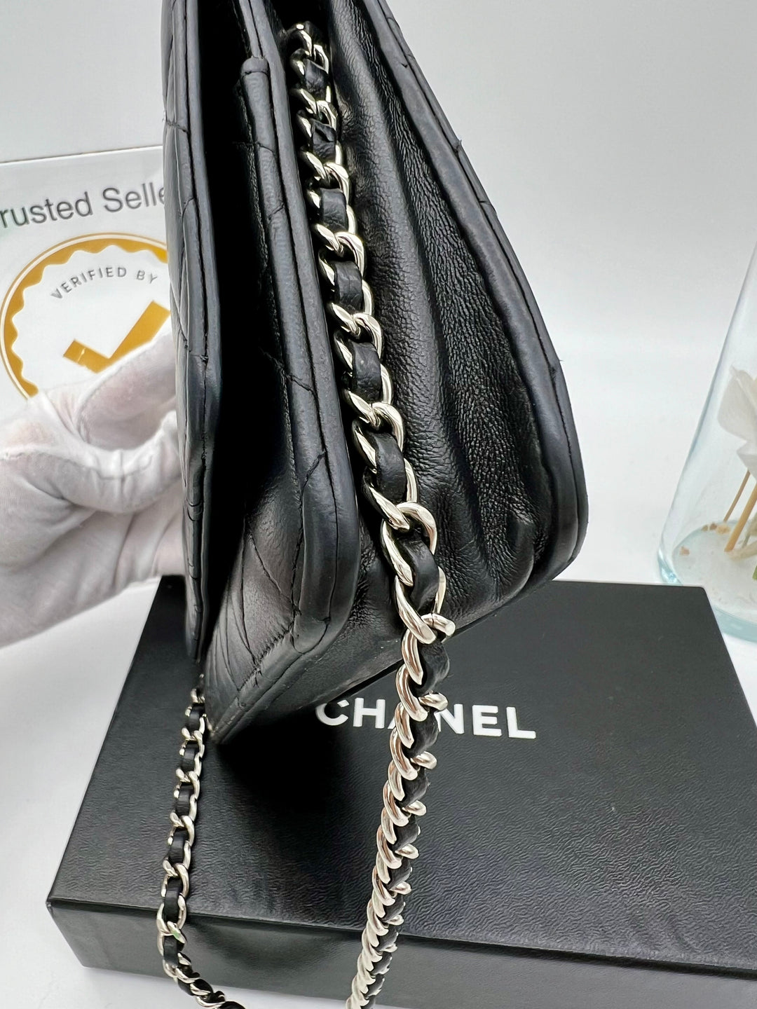 CHANEL WALLET ON CHAIN LAMBSKIN