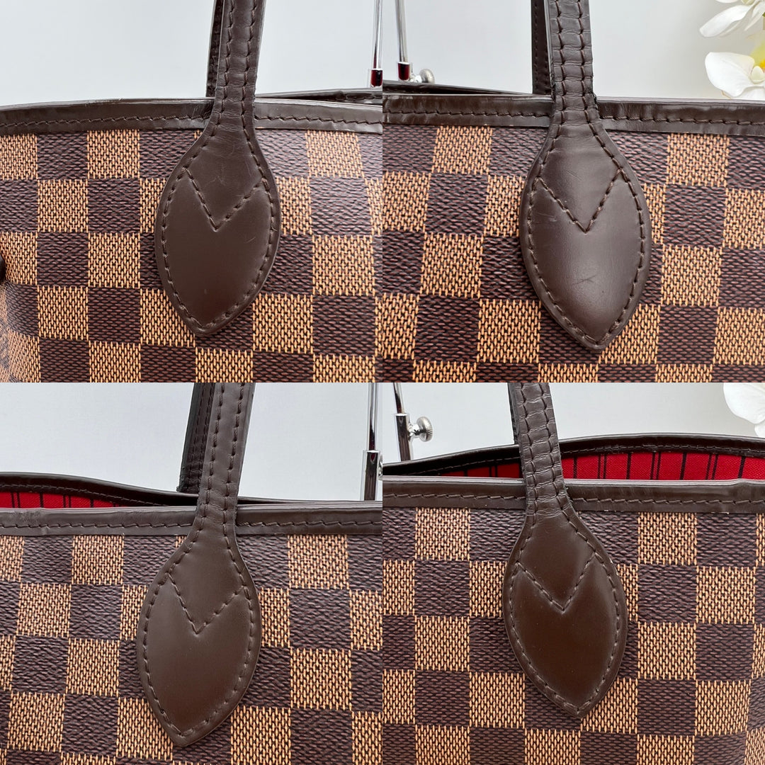 LOUIS VUITTON NEVERFULL MM DAMIER W/ POUCH