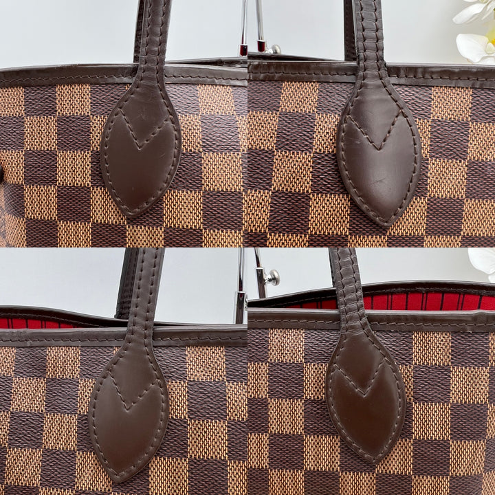LOUIS VUITTON NEVERFULL MM DAMIER W/ POUCH