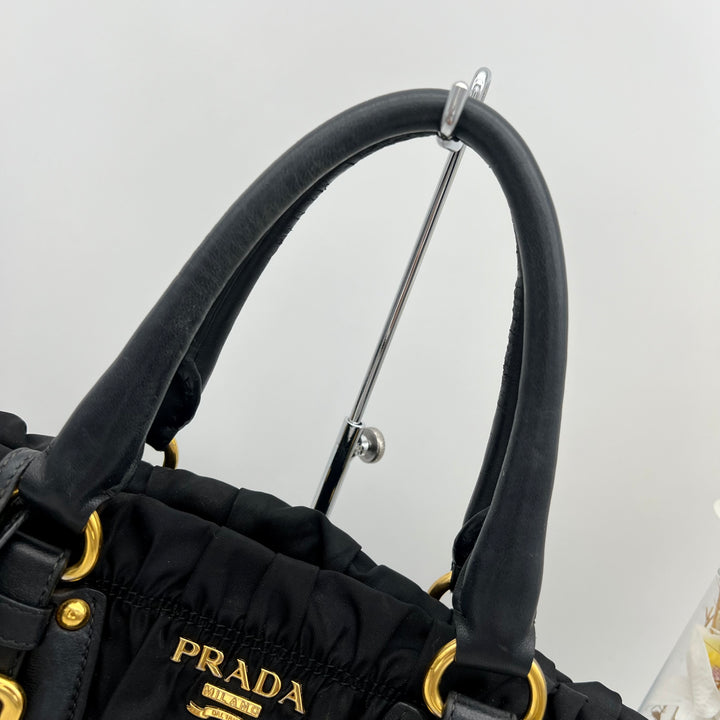 PRADA GAUFRE SHOPPING TOTE BAG