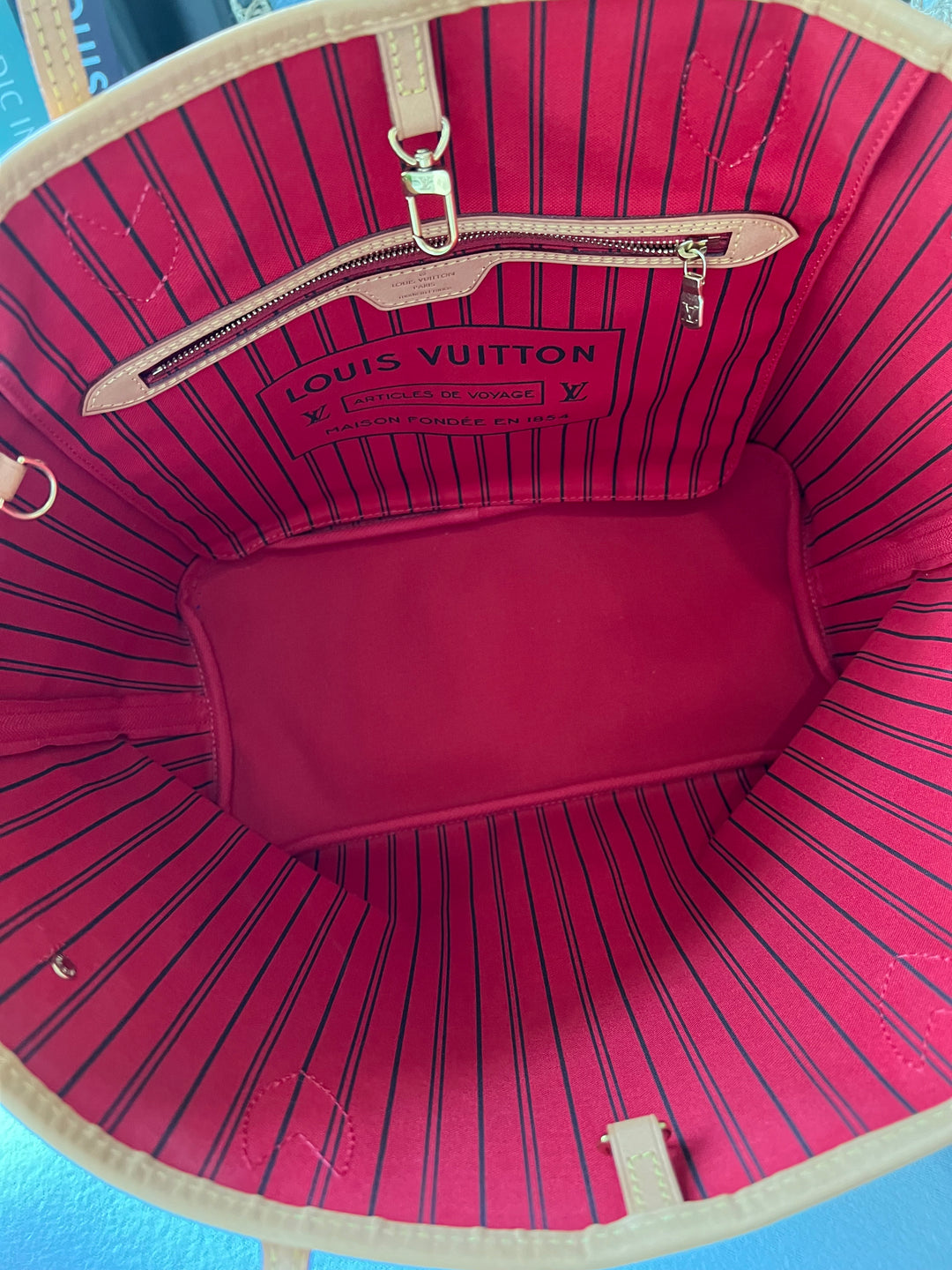 LOUIS VUITTON NEVERFULL MM MONOGR W/ POUCH ( RFID )