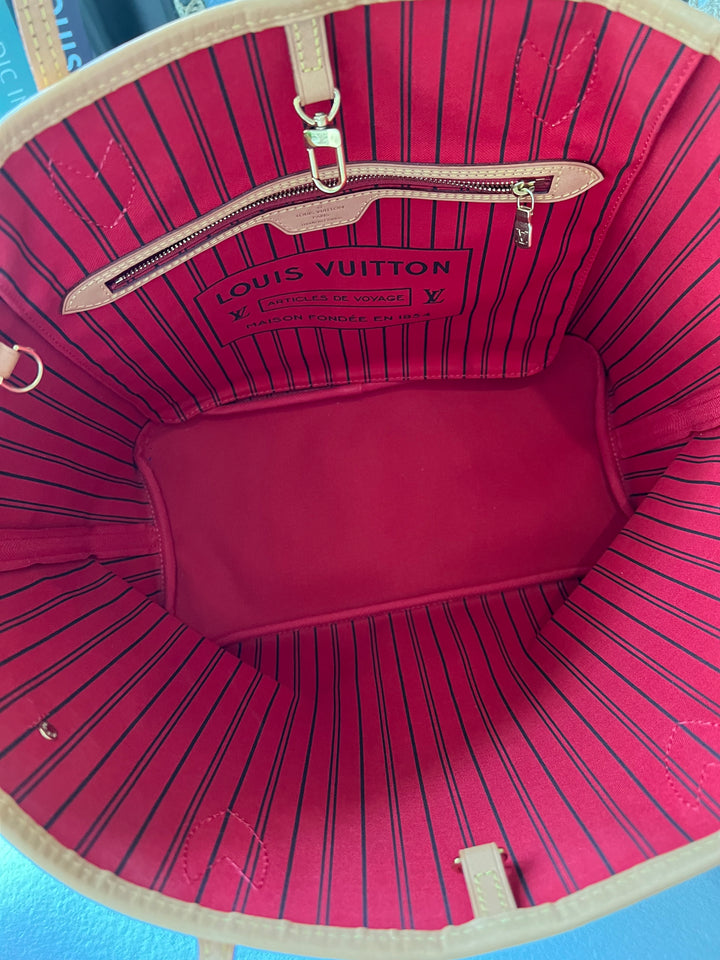 LOUIS VUITTON NEVERFULL MM MONOGR W/ POUCH ( RFID )