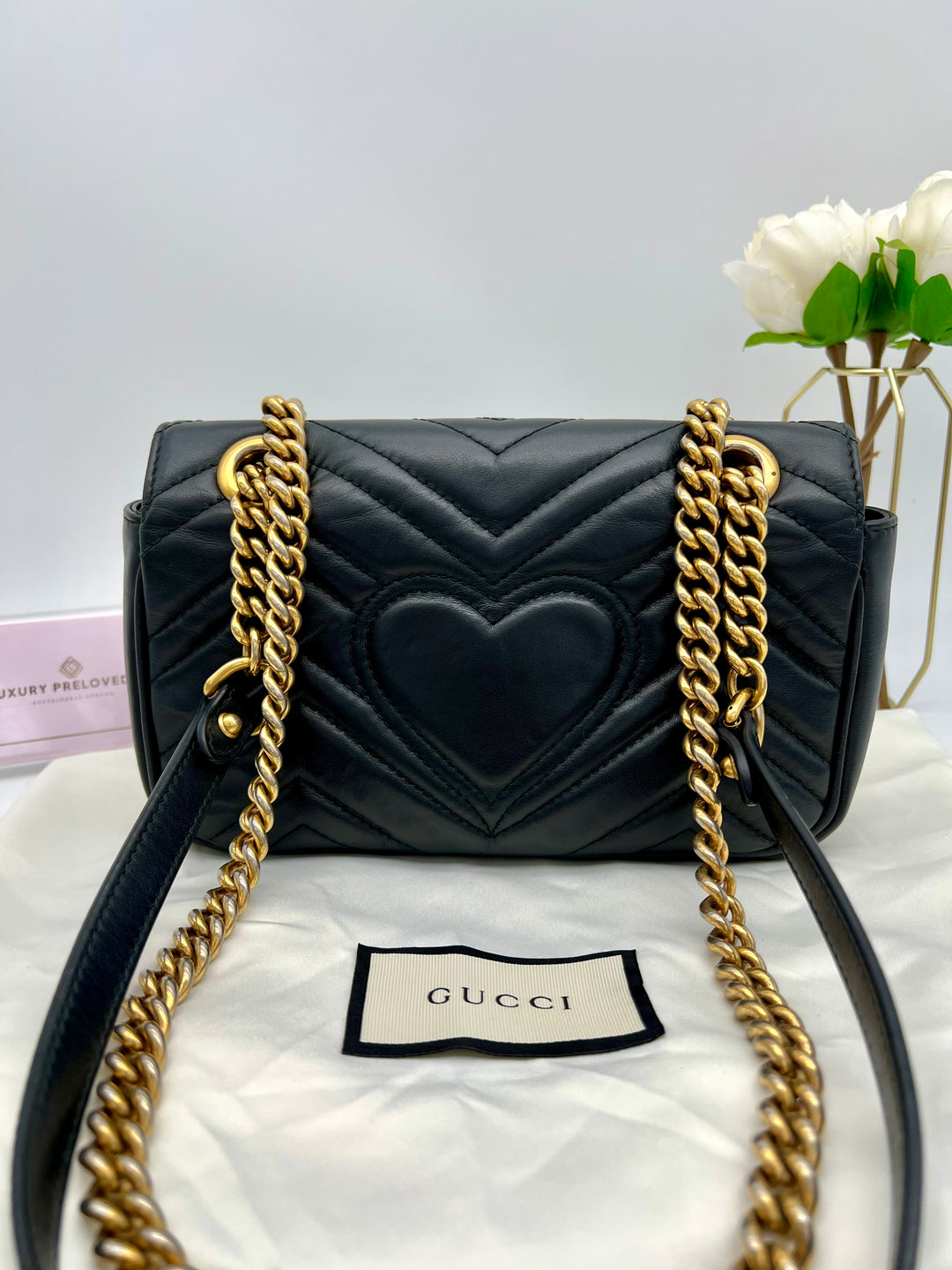 GUCCI MARMONT QUILTED GHW SHOULDER BAG