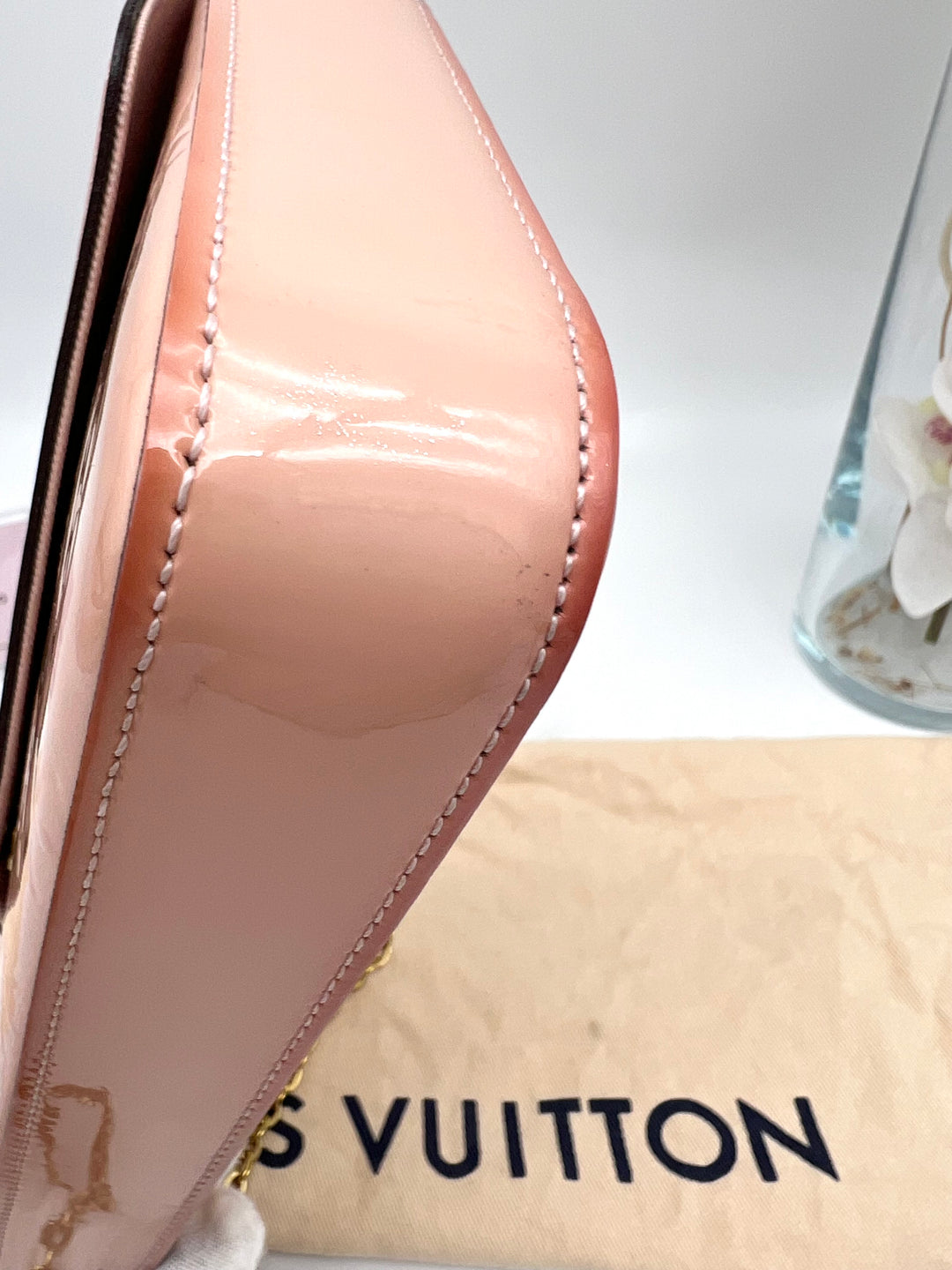 LOUIS VUITTON FELICIE IN PINK PATENT LEATHER