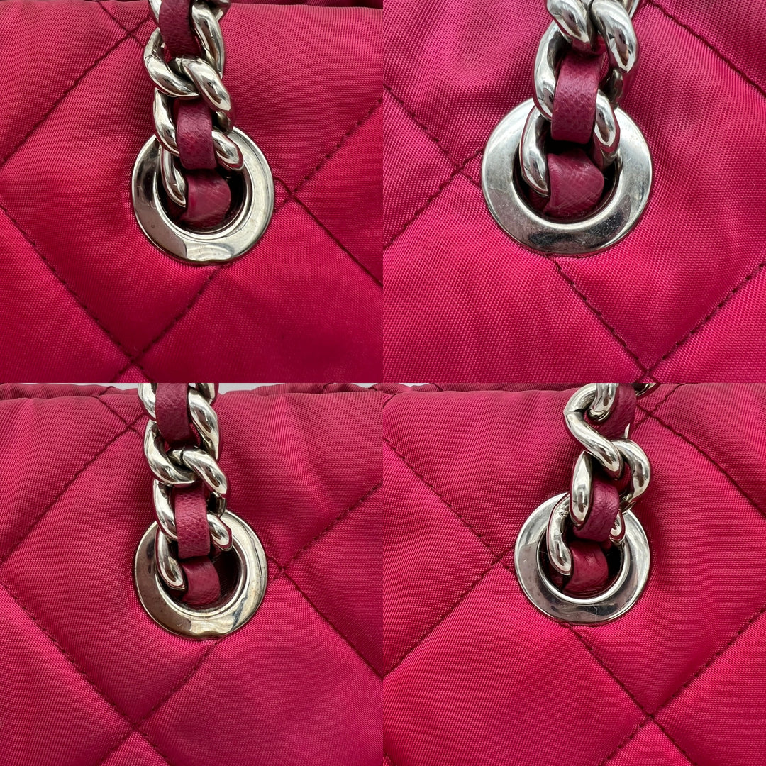 PRADA QUILTED TESSUTO CHAIN SHOULDER BAG