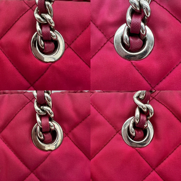 PRADA QUILTED TESSUTO CHAIN SHOULDER BAG