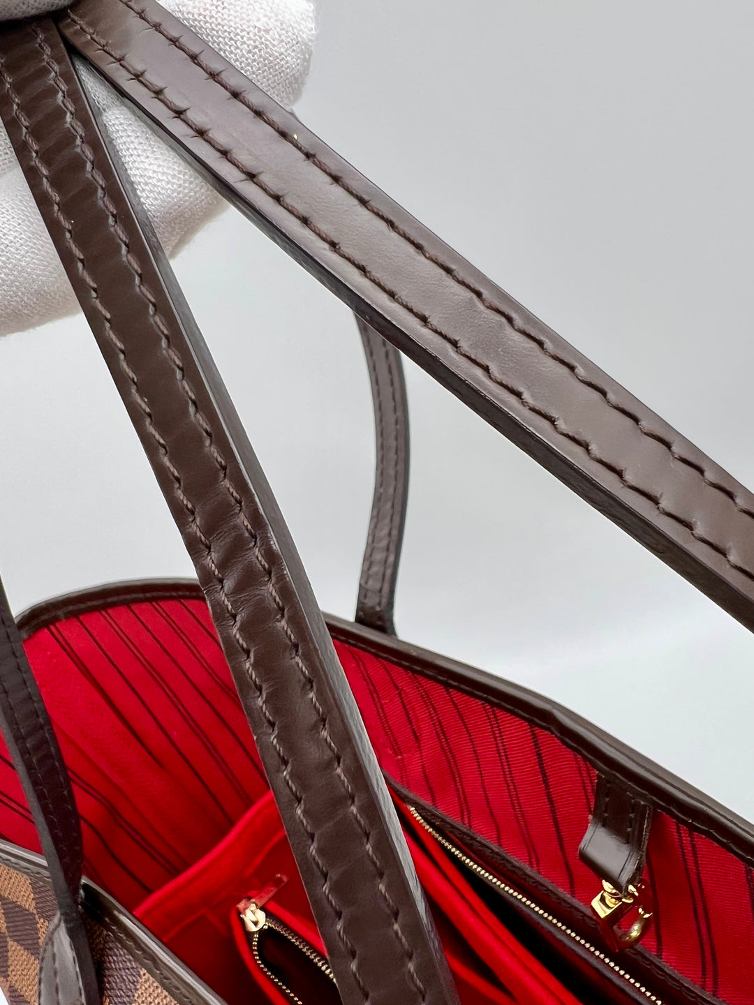 LOUIS VUITTON NEVERFULL MM DAMIER W/ POUCH