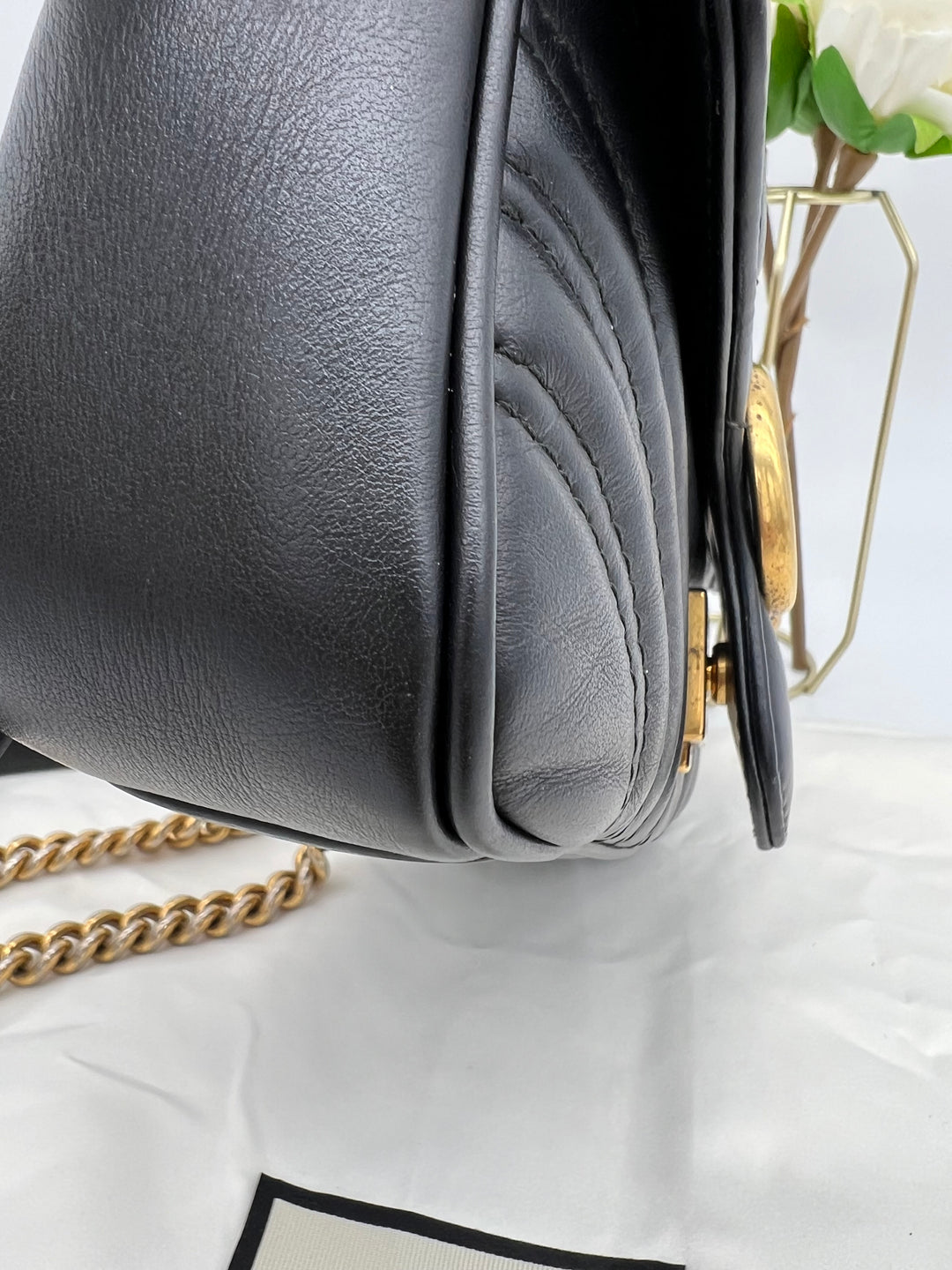 GUCCI MARMONT QUILTED GHW SHOULDER BAG