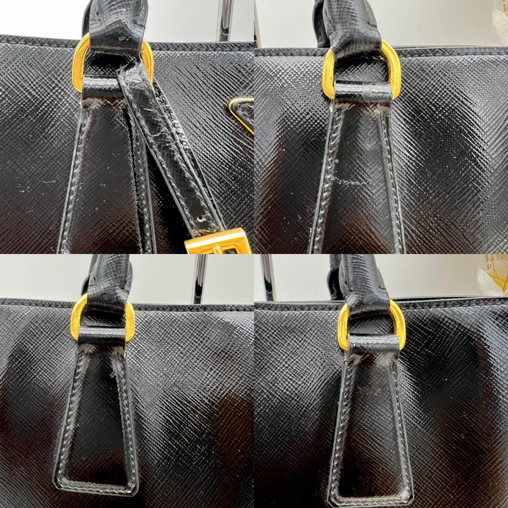 PRADA SAFFIANO VERNICE 2 WAY BLACK