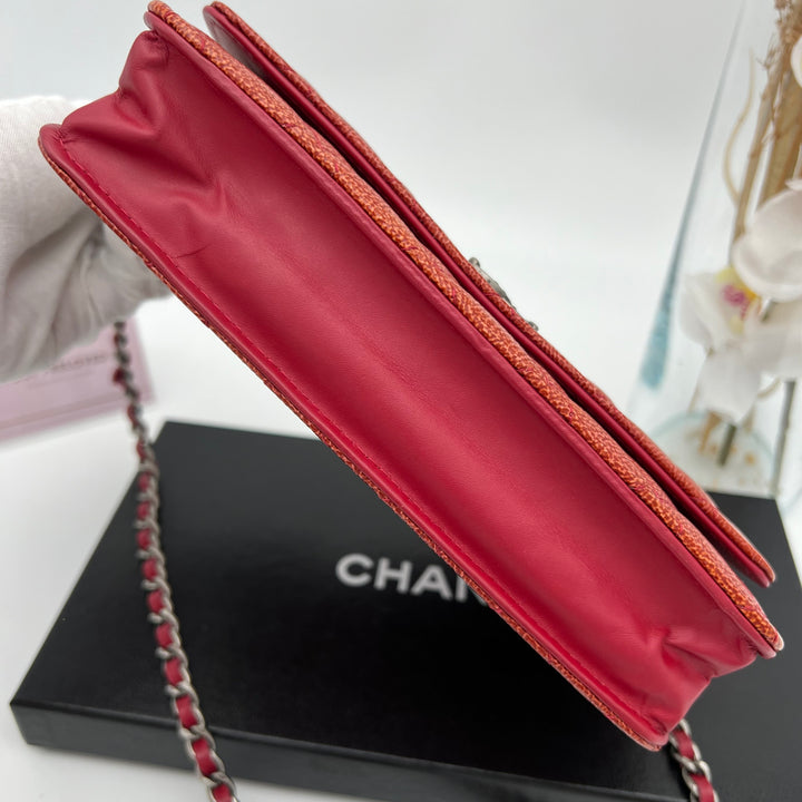 CHANEL SOFT LEATHER WALLET ON CHAIN