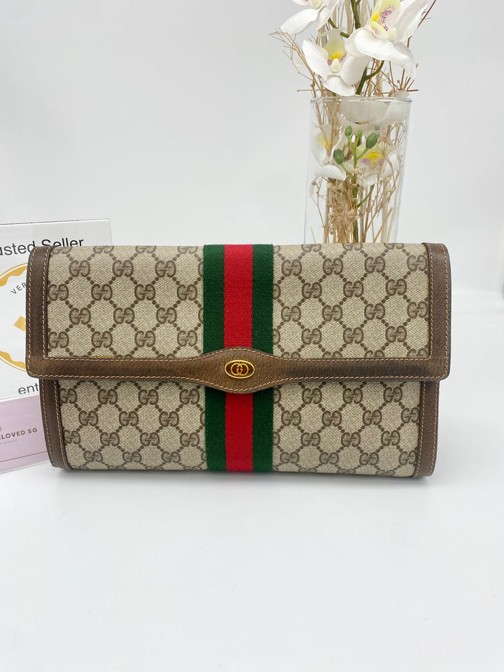 GUCCI VINTAGE OPHIDIA CLUTCH