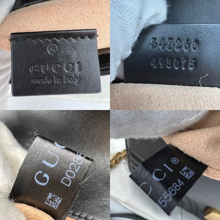 GUCCI MARMONT QUILTED TOP HANDLE GHW SHOULDER BAG