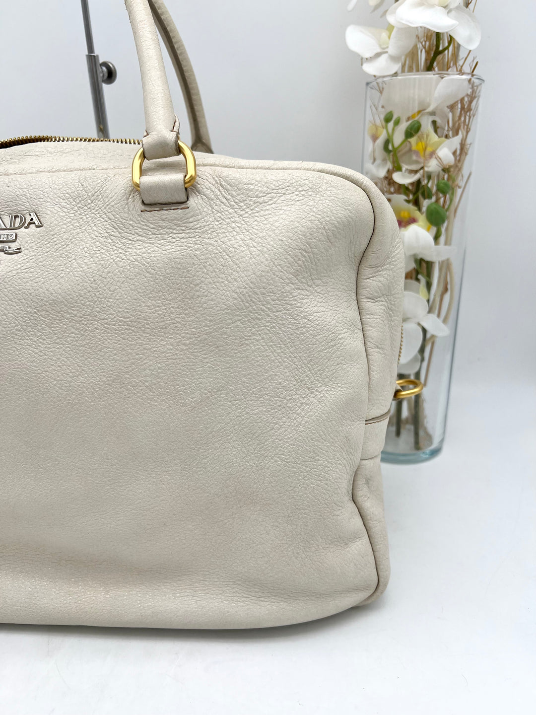 PRADA BEIGE VITELLO SHINE LEATHER
