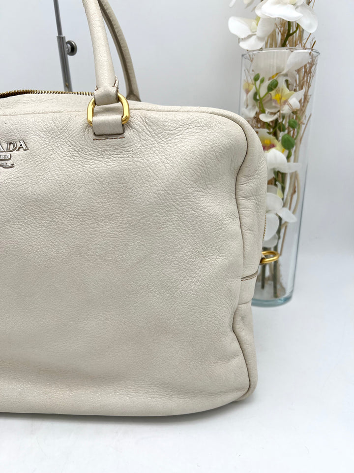 PRADA BEIGE VITELLO SHINE LEATHER