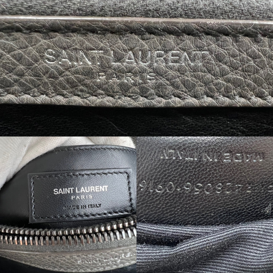 YVES SAINT LAURENT COLLEGE CHEVRON QUILTED BAG SHW MEDIUM