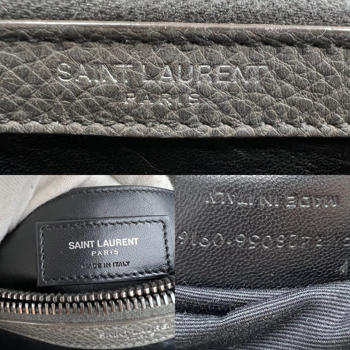 YVES SAINT LAURENT COLLEGE CHEVRON QUILTED BAG SHW MEDIUM