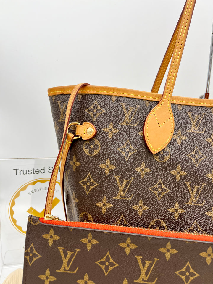 LOUIS VUITTON NEVERFULL MM MONOGRAM W/ POUCH