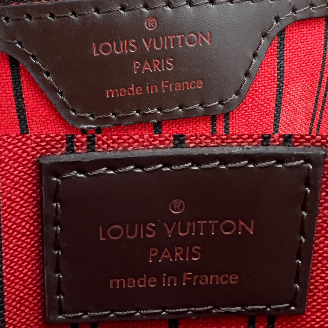 LOUIS VUITTON NEVERFULL MM DAMIER W/ POUCH (RFID)