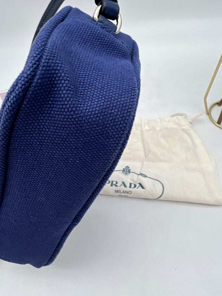 PRADA CANVAS SHOULDER BAG