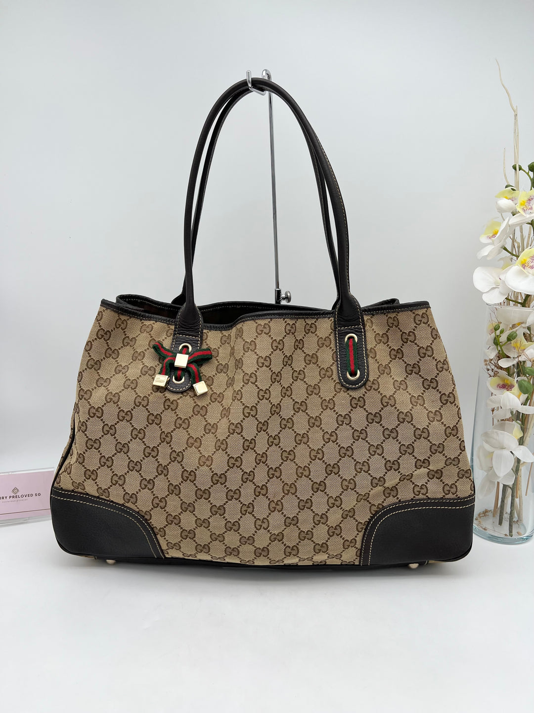 GUCCI GG MONOGRAM PRINCY TOTE BAG CANVAS