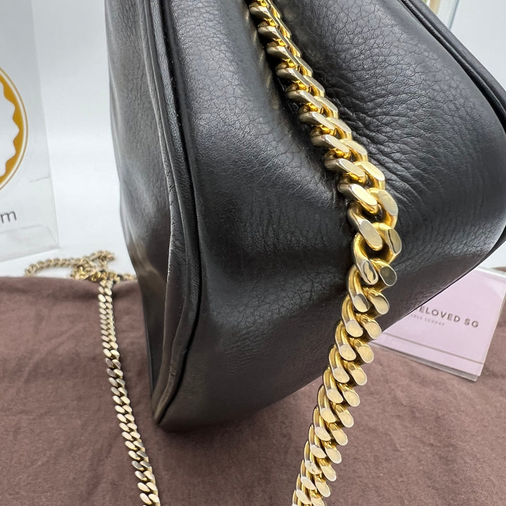 CELINE VINTAGE TRIOMPHE LEATHER GHW CHAIN BAG