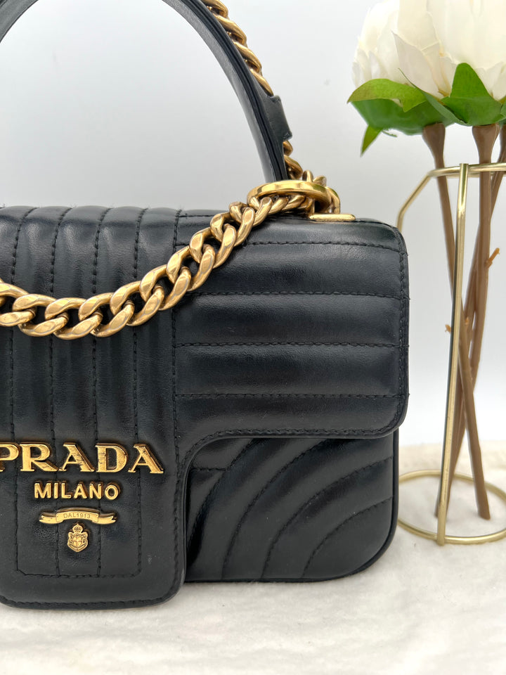 PRADA SAFFIANO DIAGRAMME SHOULDER BAG