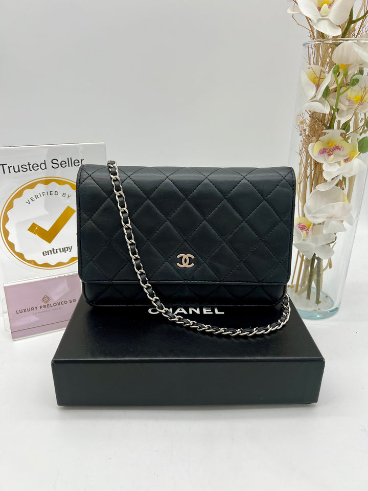 CHANEL WALLET ON CHAIN LAMBSKIN