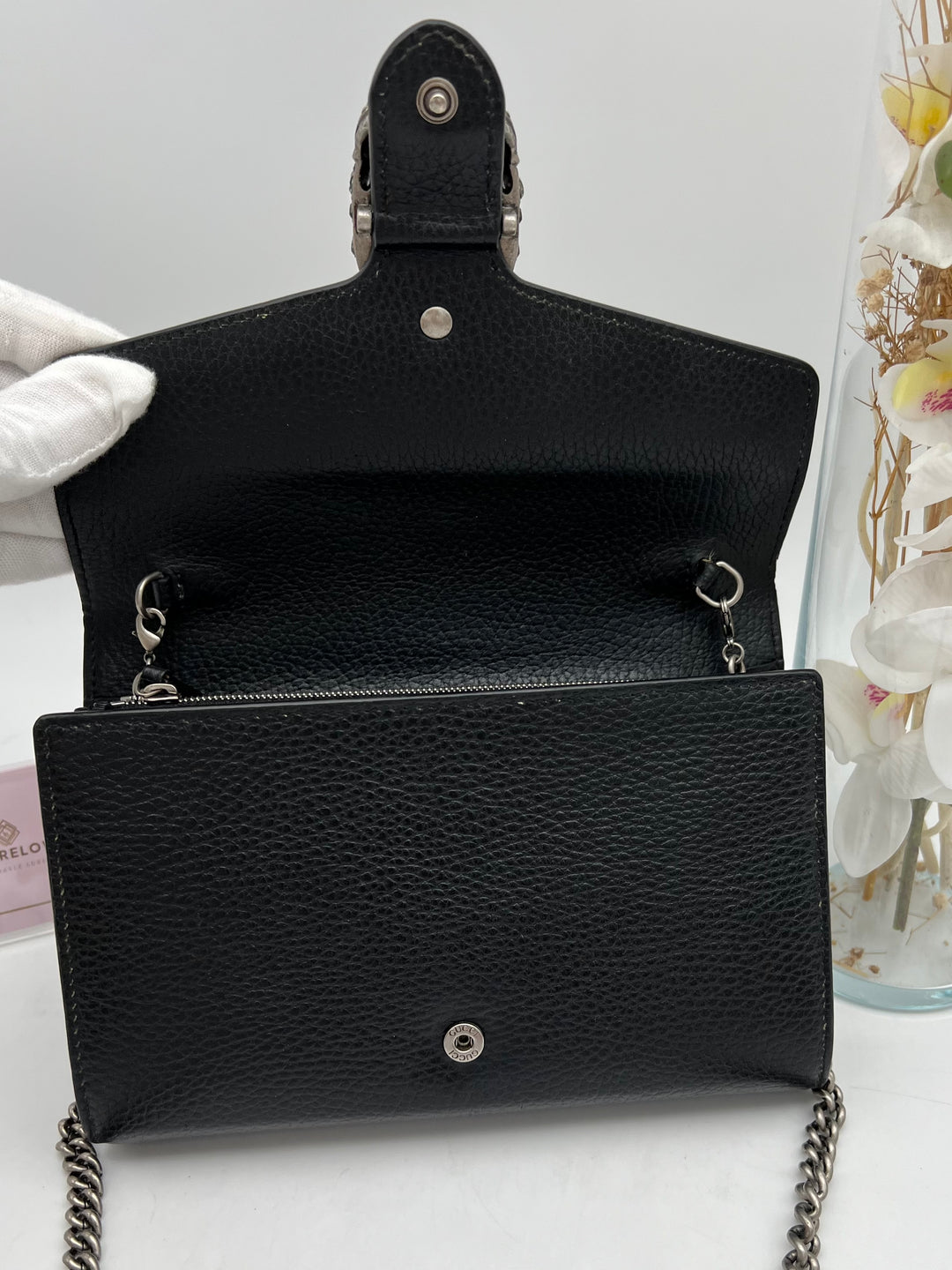 GUCCI DIONYSUS TEXTURED CALF SKIN CRYSTAL WOC