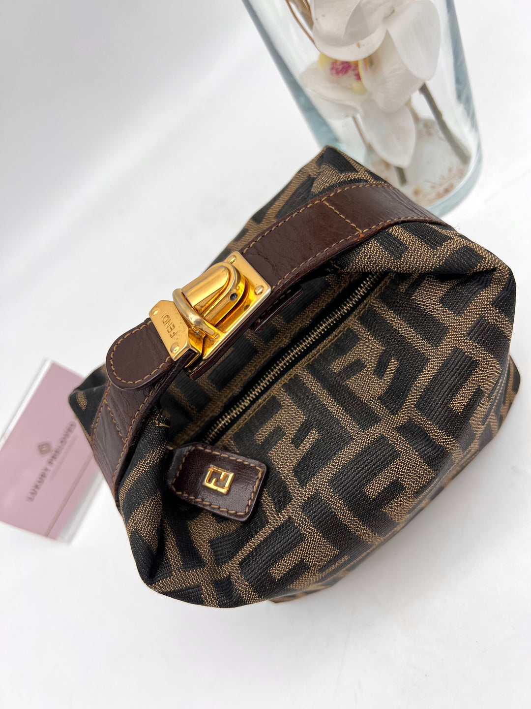 FENDI ZUCCA CANVAS SMAL HANDBAG