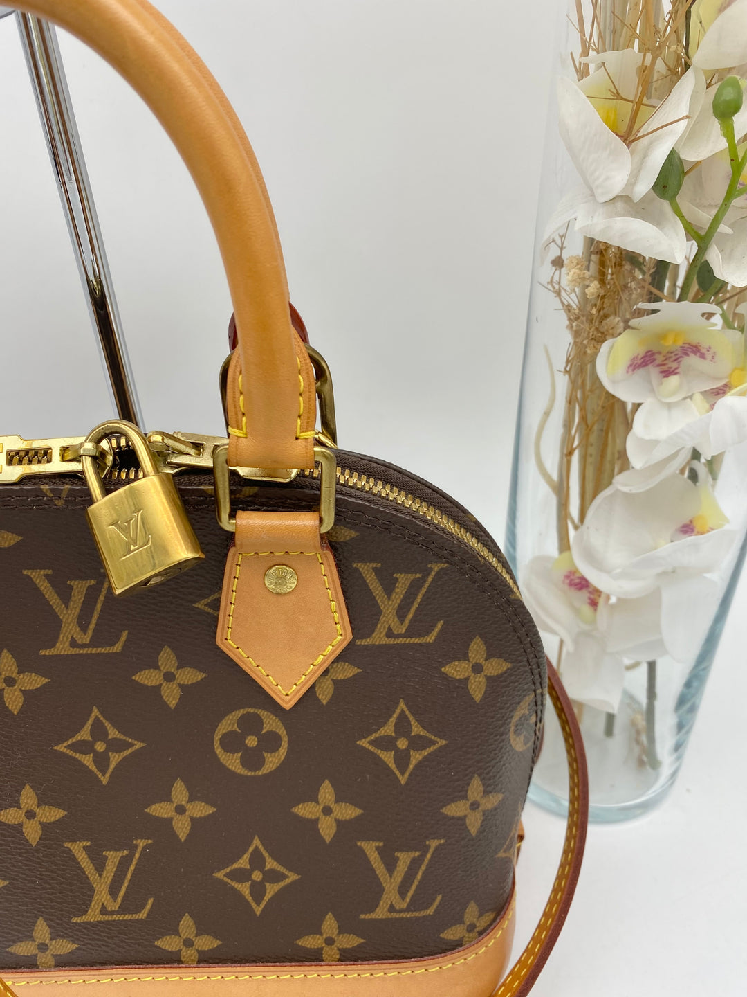 LOUIS VUITTON ALMA BB MONOGRAM MICROCHIPPED