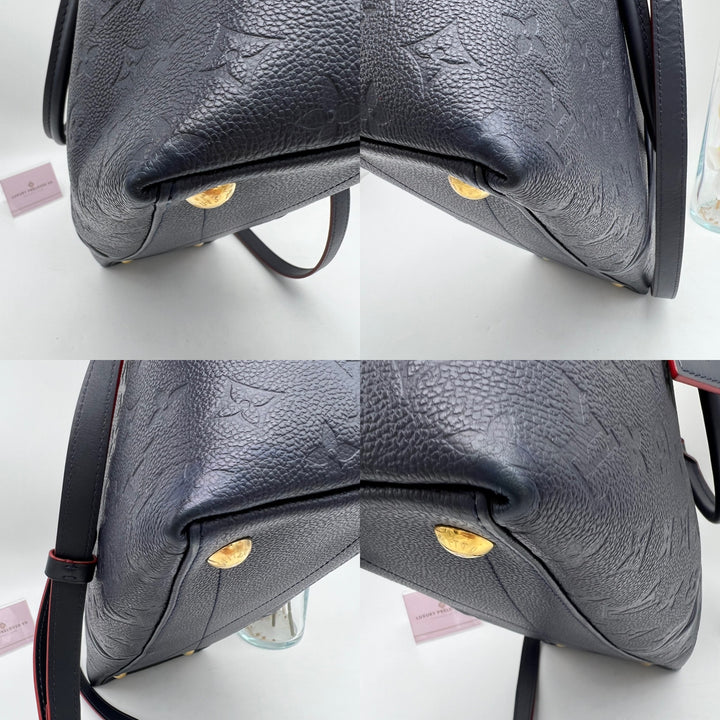 LOUIS VUITTON V TOTE MARINE ROUGE MM EMPRIENTE