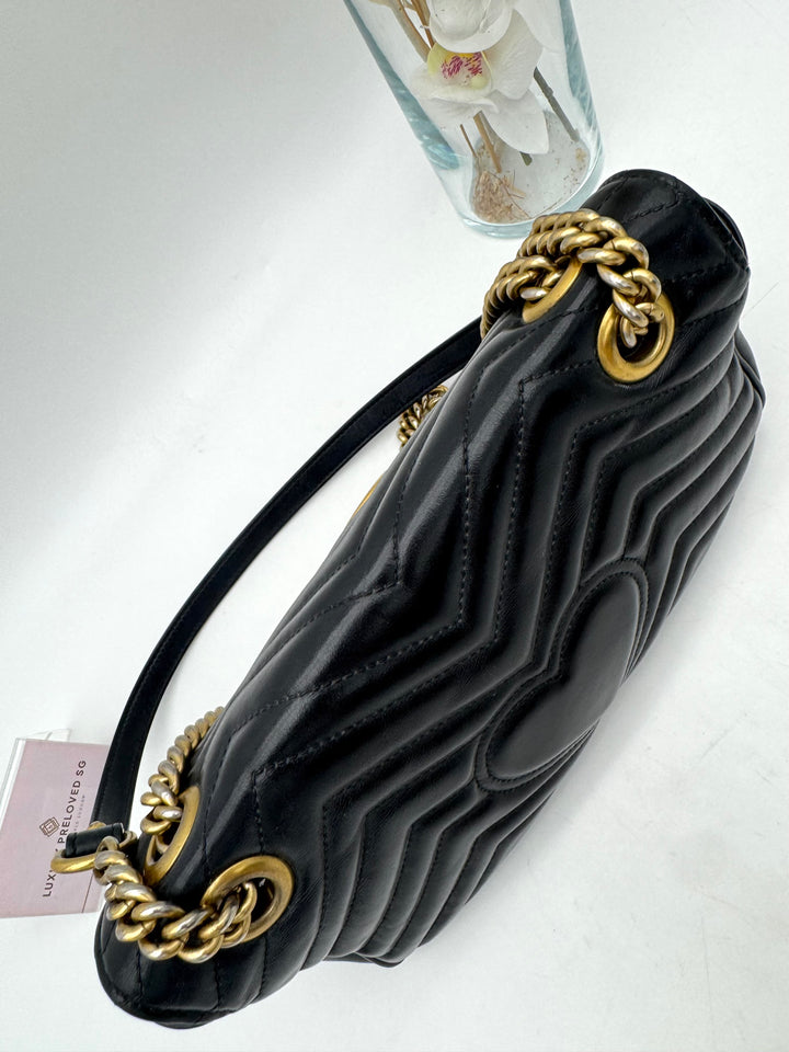 GUCCI MARMONT QUILTED GHW SHOULDER BAG