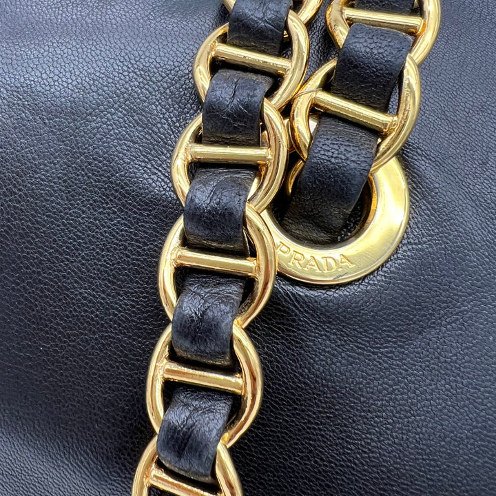 PRADA QUILTED LEATHER CHAIN BAG