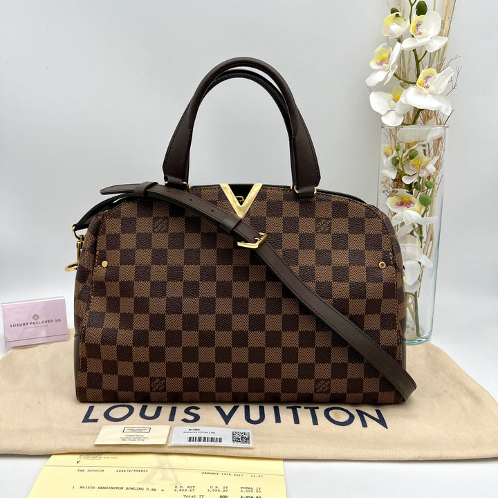 LOUIS VUITTON KENSINGTON DAMIER 2 WAY BAG