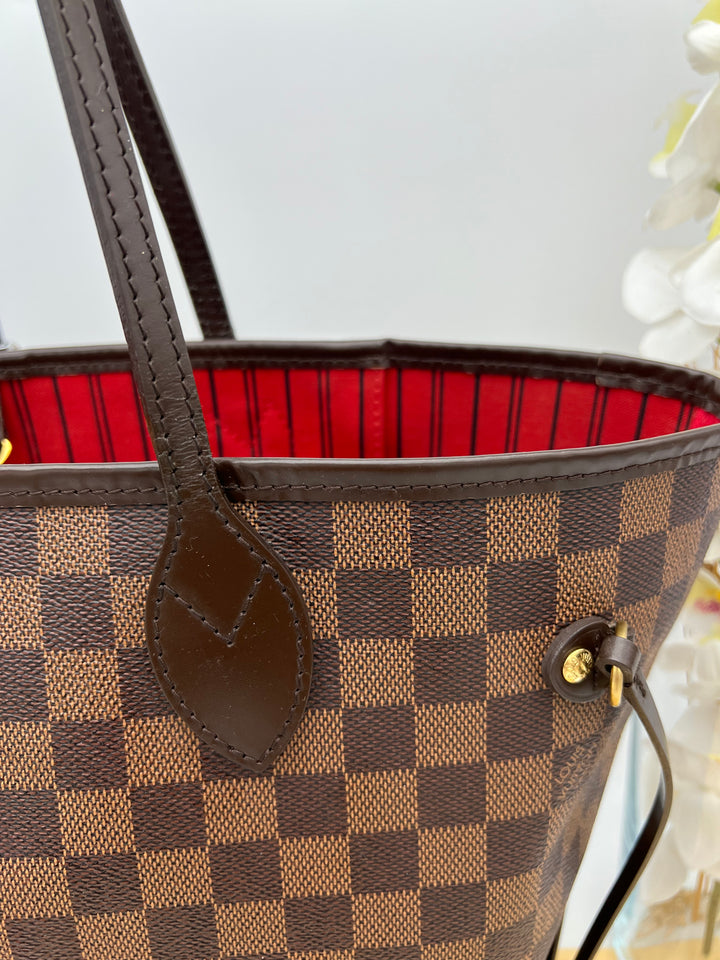 LOUIS VUITTON NEVERFULL MM DAMIER W/ POUCH