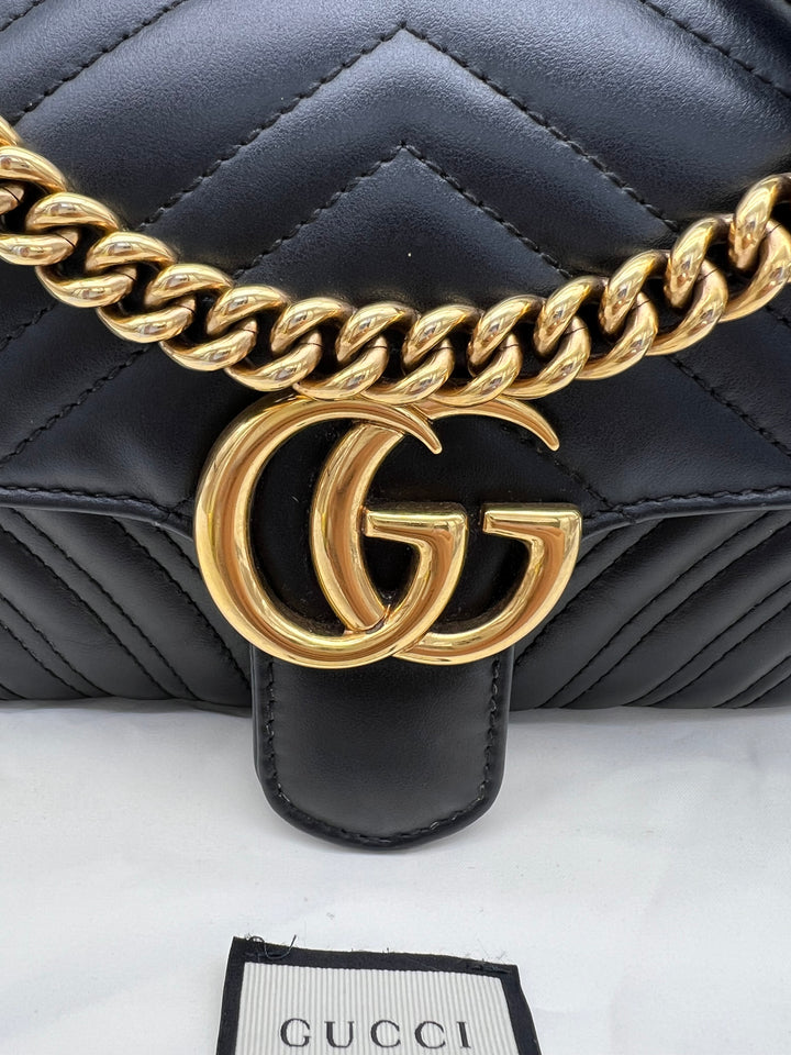 GUCCI MARMONT QUILTED GHW SHOULDER BAG MINI